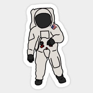 Buzz Aldrin Illustration Sticker